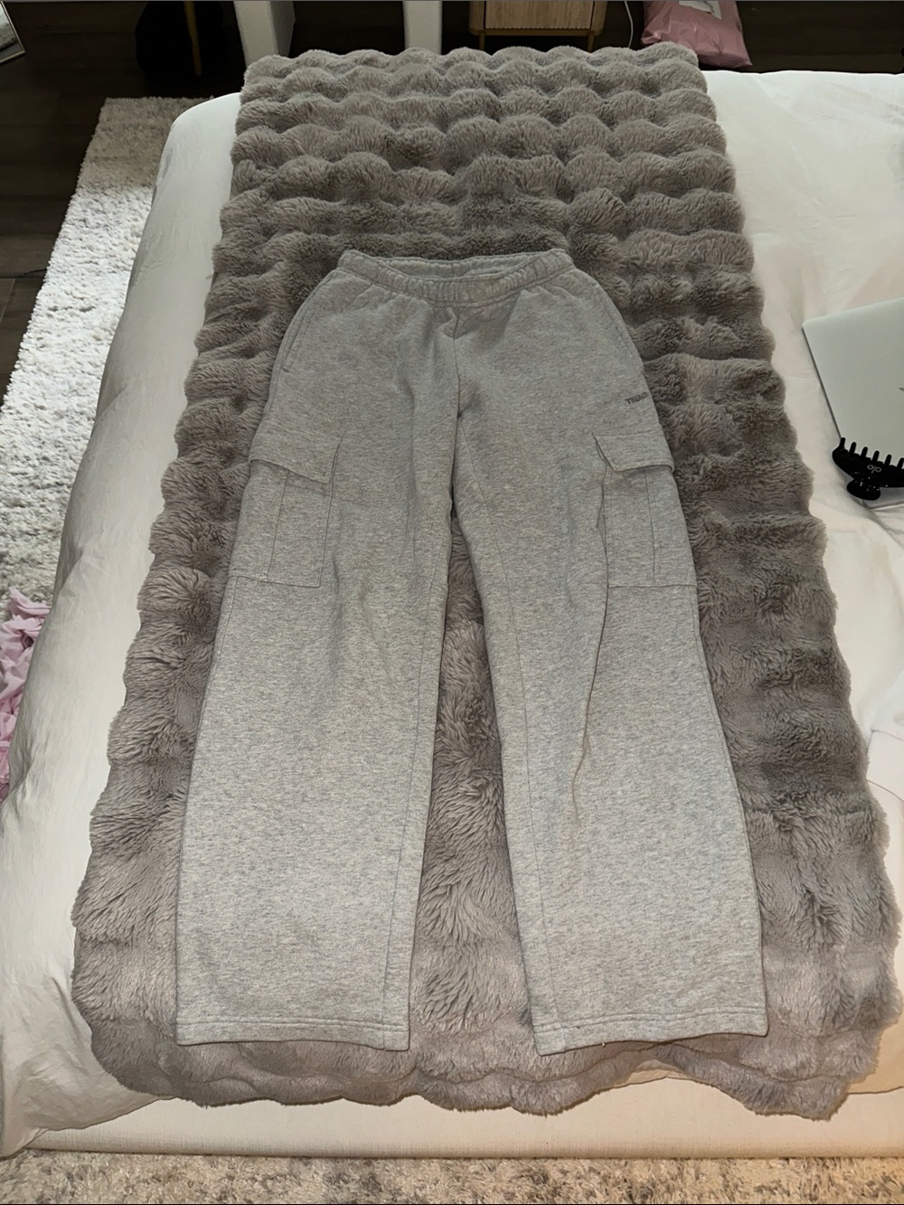 Aritzia Light Gray Sweatfleece Joggers